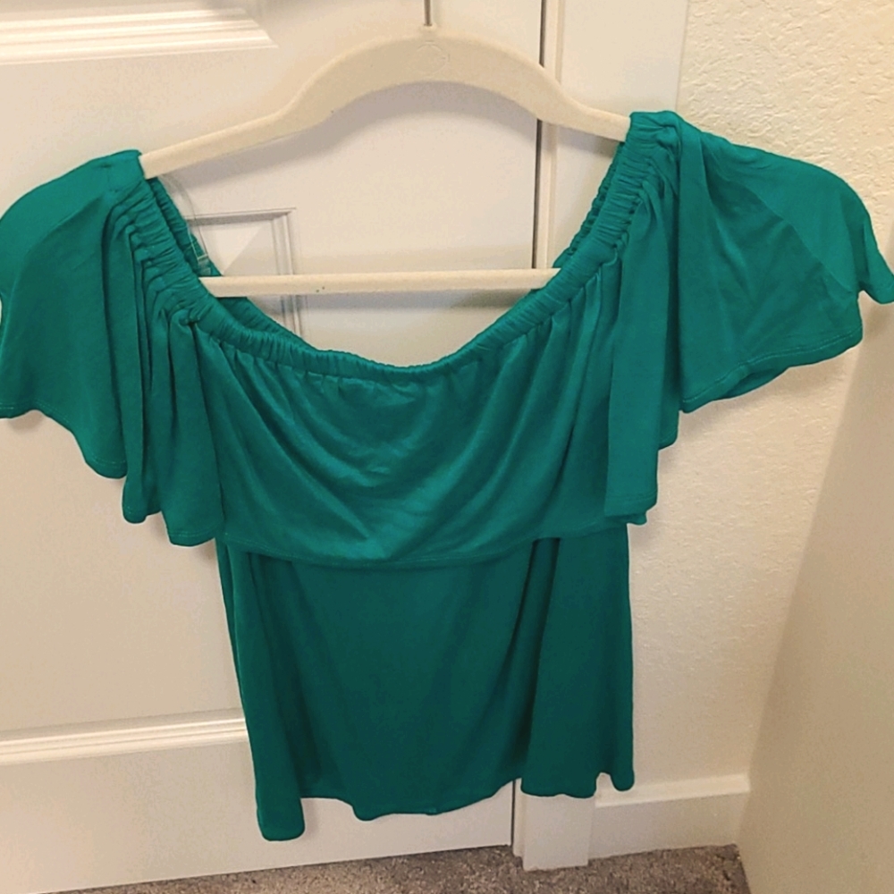 Bright green top